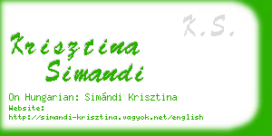 krisztina simandi business card